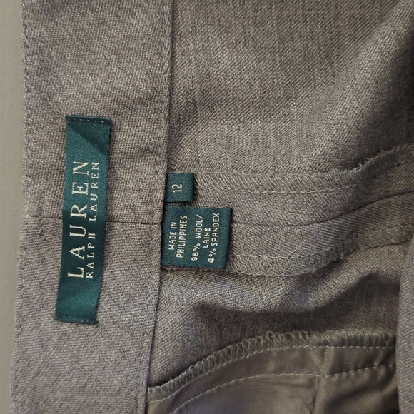 Lauren Ralph Lauren Wool Trousers Gray size 12 - Picture 7 of 10
